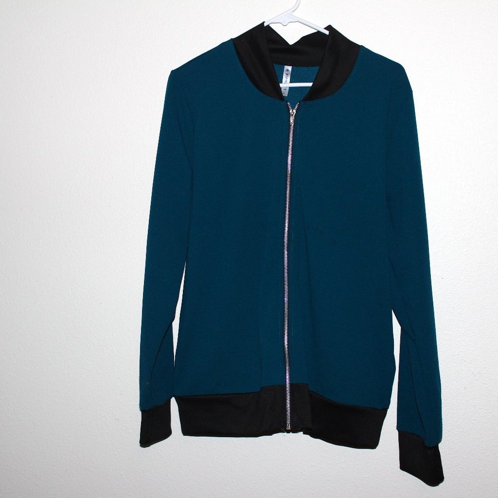 Piphany Women's Full Zip Jacket - Teal Green - Large